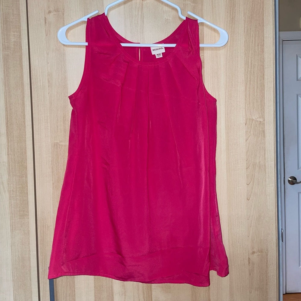 Hot Pink Merona tank top. Size Medium.